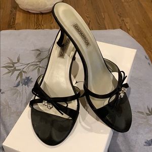 Black silk shoes